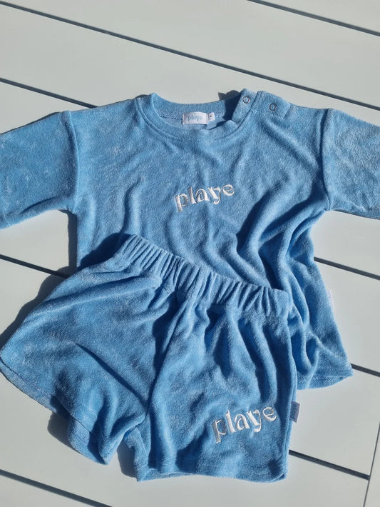 PLAYE Vacay Terry Short - Pool Blue