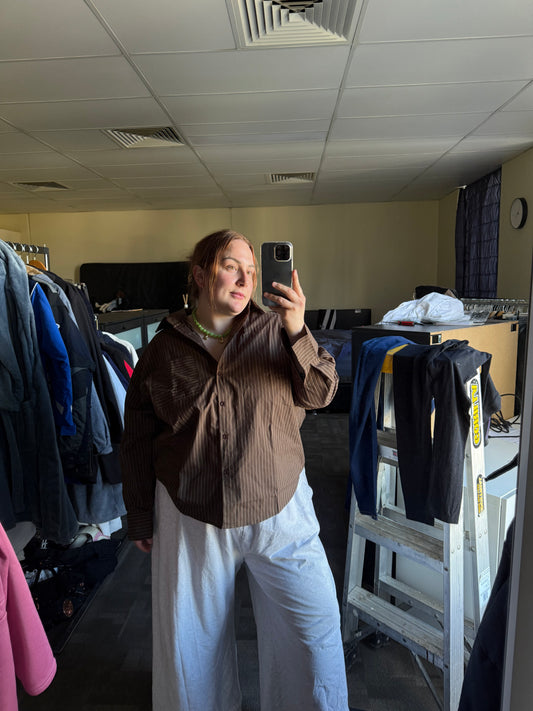 BY FRANKIE Chocolate White Stripe Set