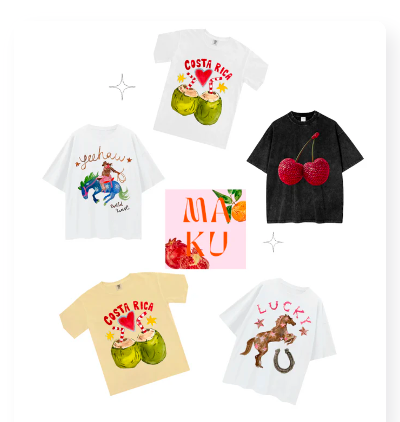 MAKU Costa Rica (White) Oversized Tee