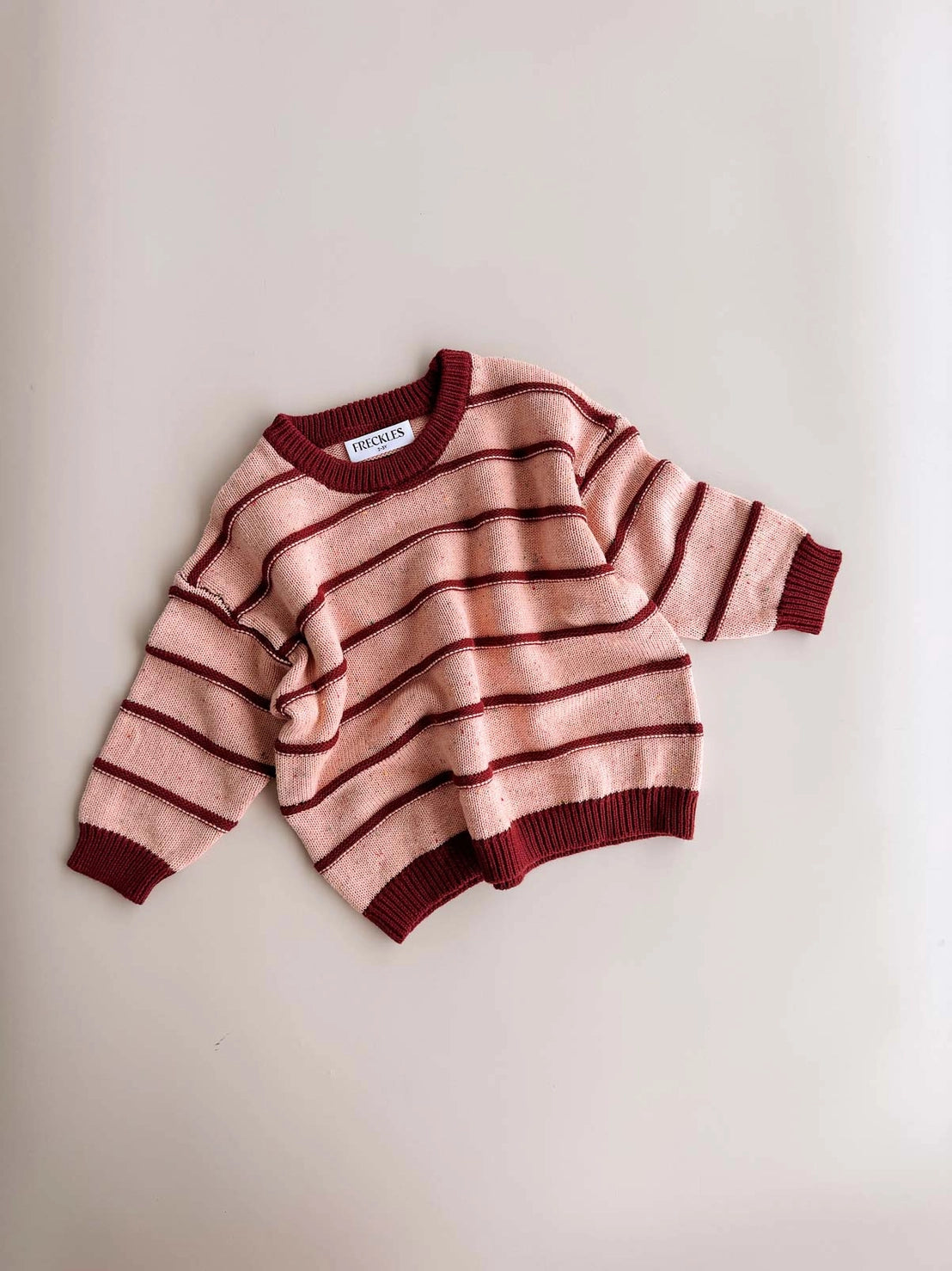 FRECKLES THE LABEL Raised Cotton Knit Jumper | Sherbet Berry