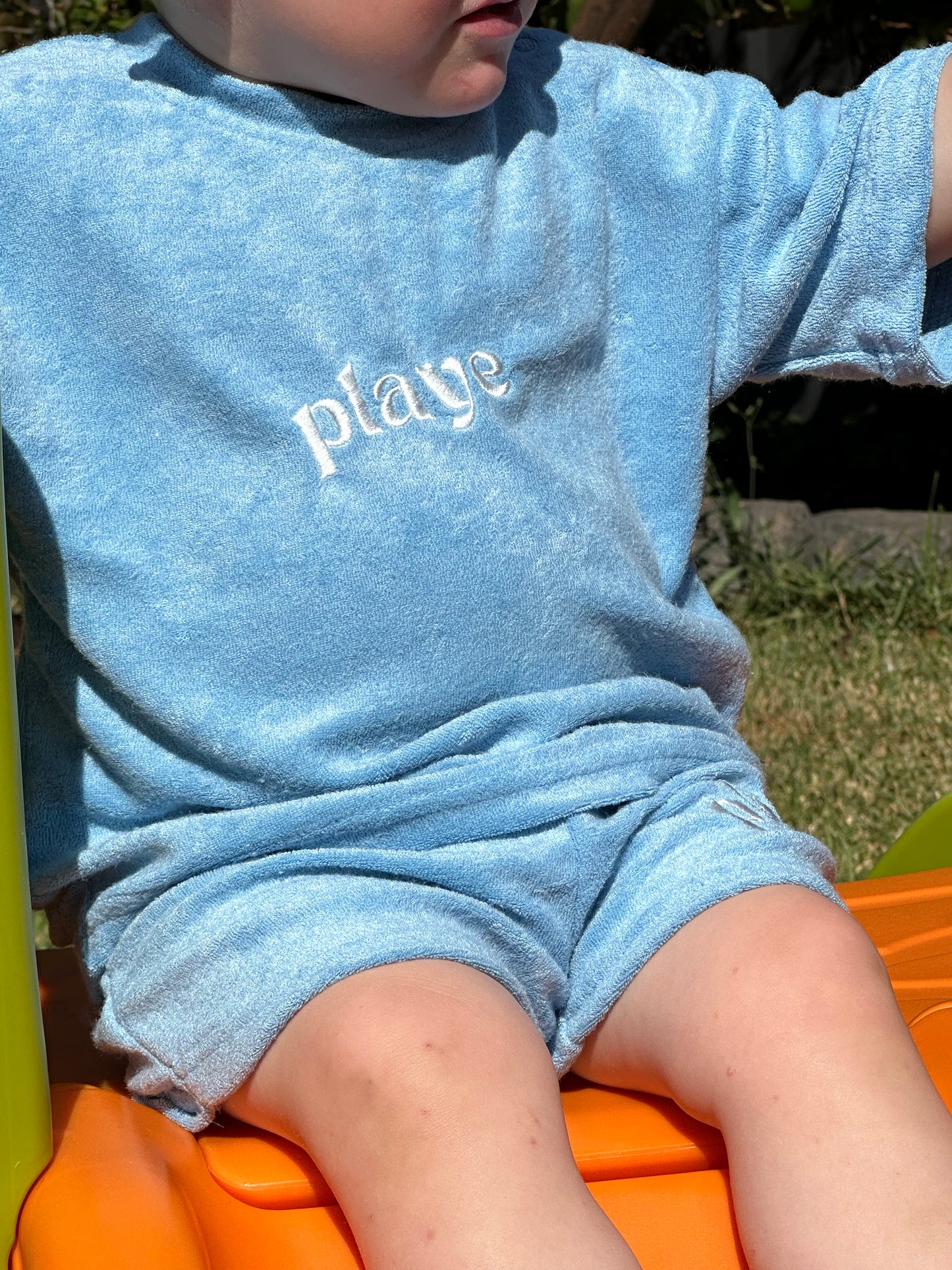 Vacay Terry Tee - Pool Blue