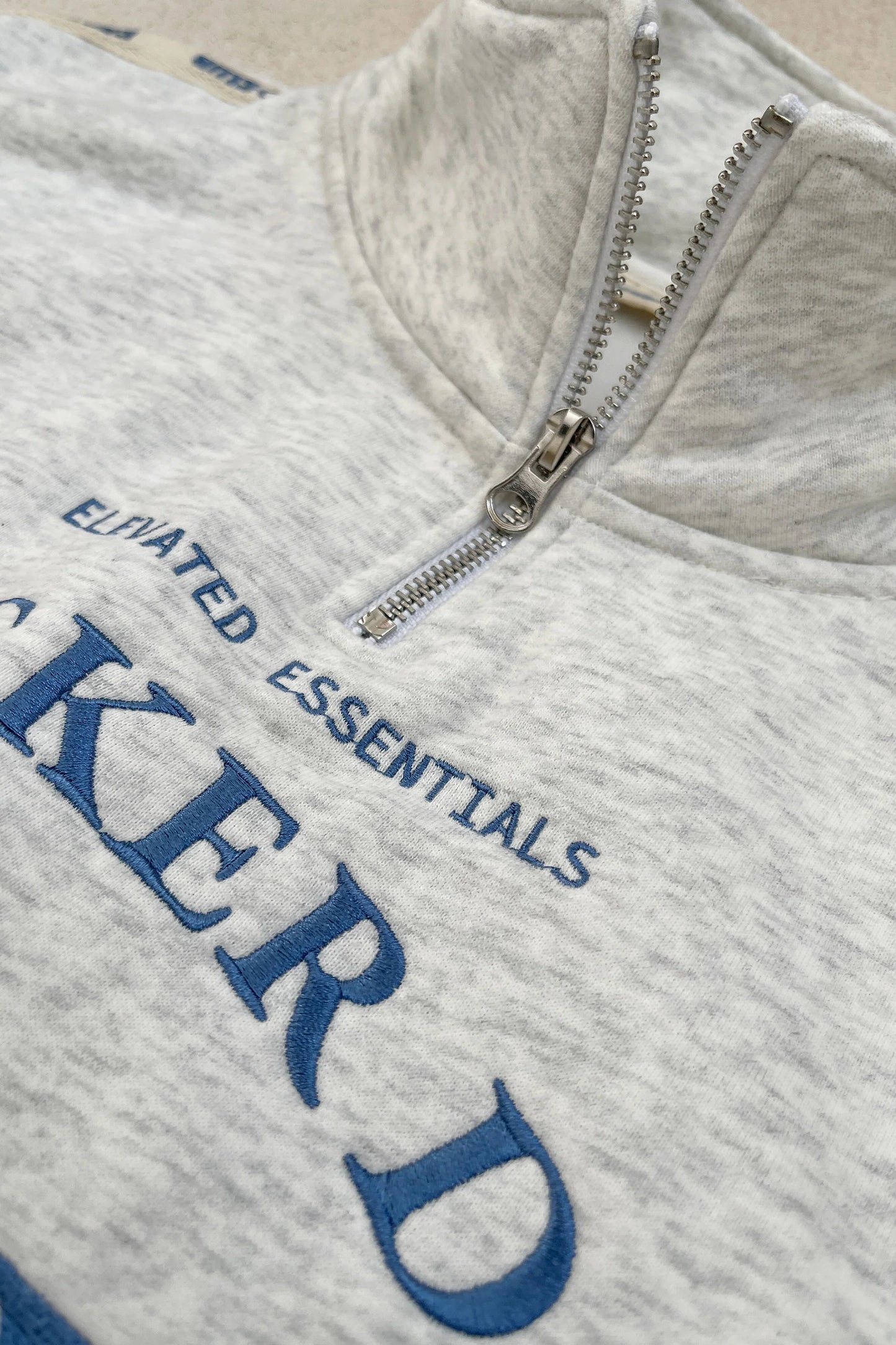CRACKER DAY CLUB Cloud Quarter Zip Sweater | Grey Marle