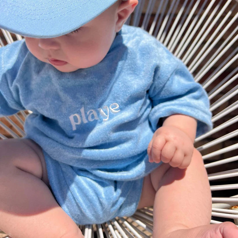 Vacay Terry Tee - Pool Blue
