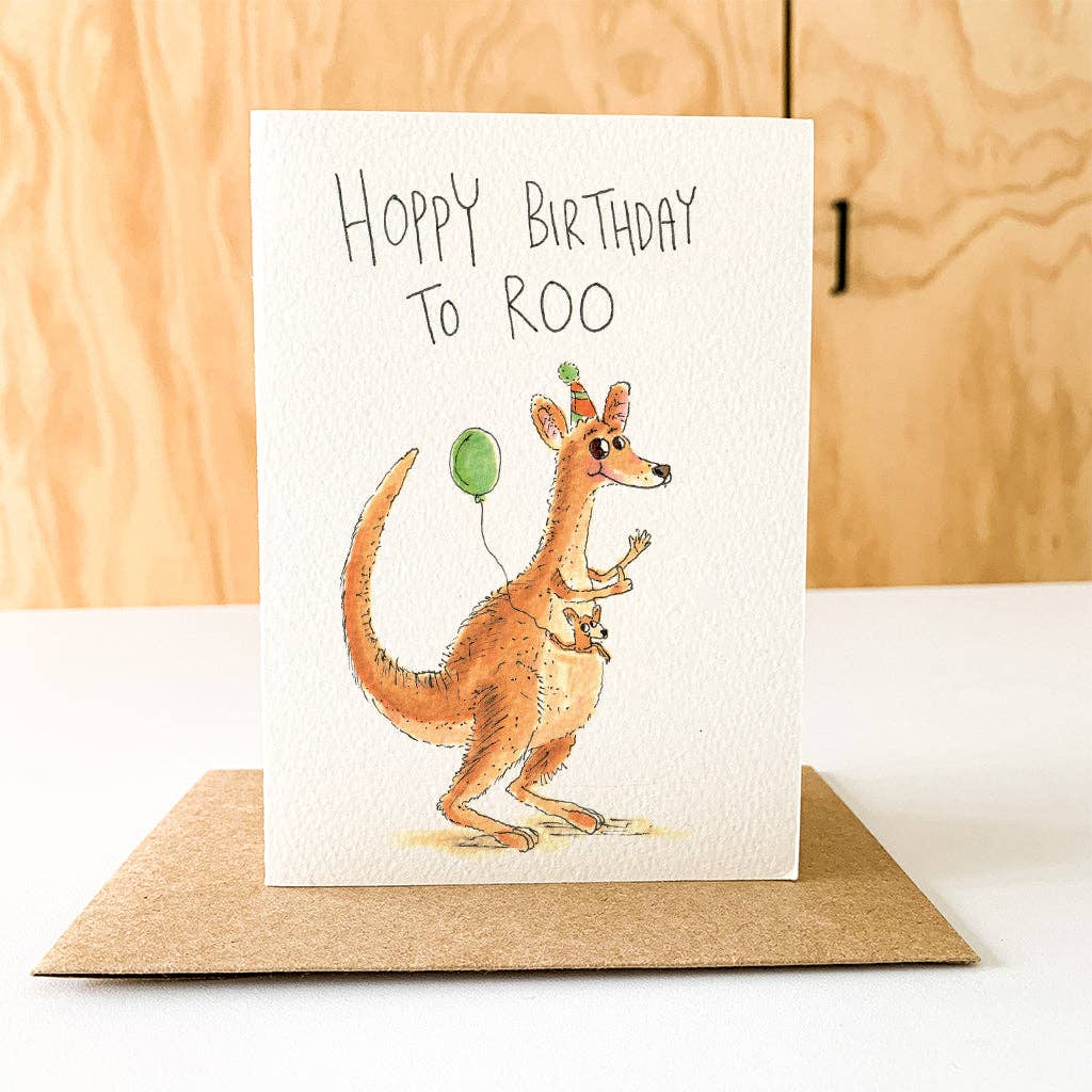 WELL DRAWN Hoppy Birthday To Roo