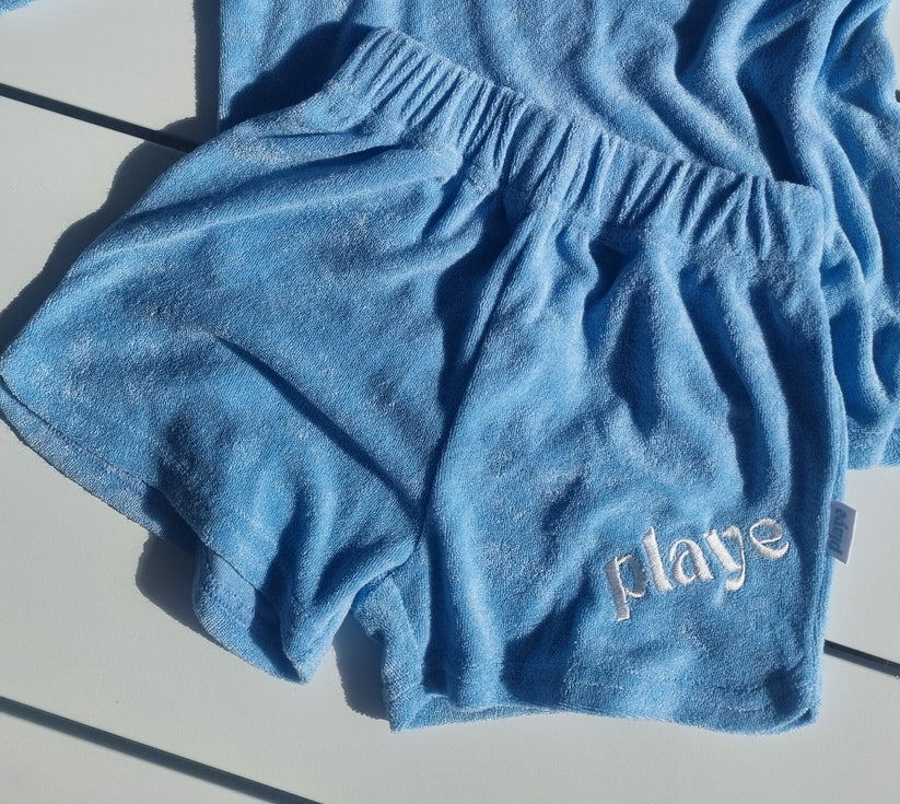 PLAYE Vacay Terry Short - Pool Blue