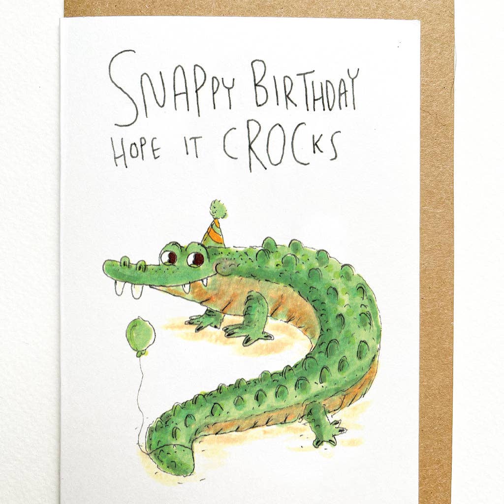 WELL DRAWN Snappy Birthday, Hope it Crocs