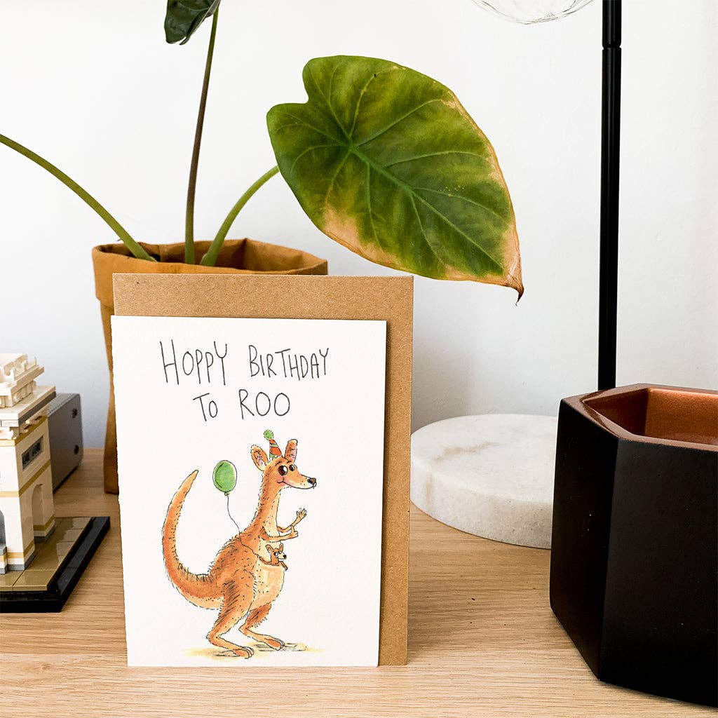 WELL DRAWN Hoppy Birthday To Roo