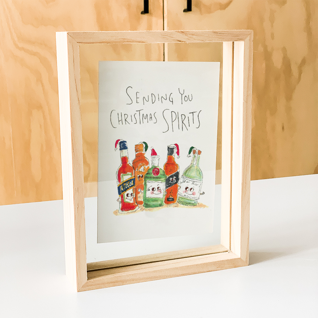 WELL DRAWN Sending you Christmas Spirits