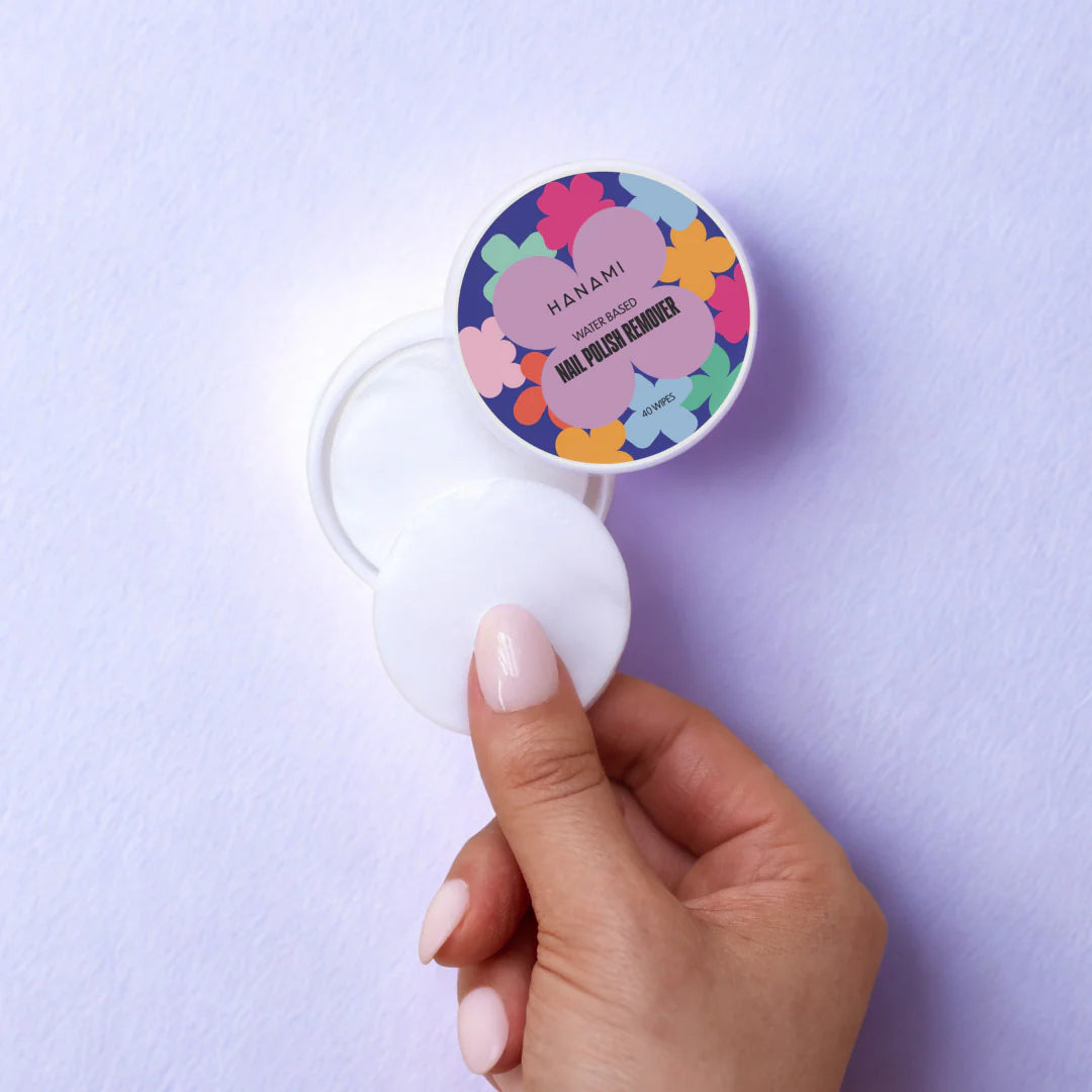 HANAMI Water Based Nail Polish Remover Wipes 40pk