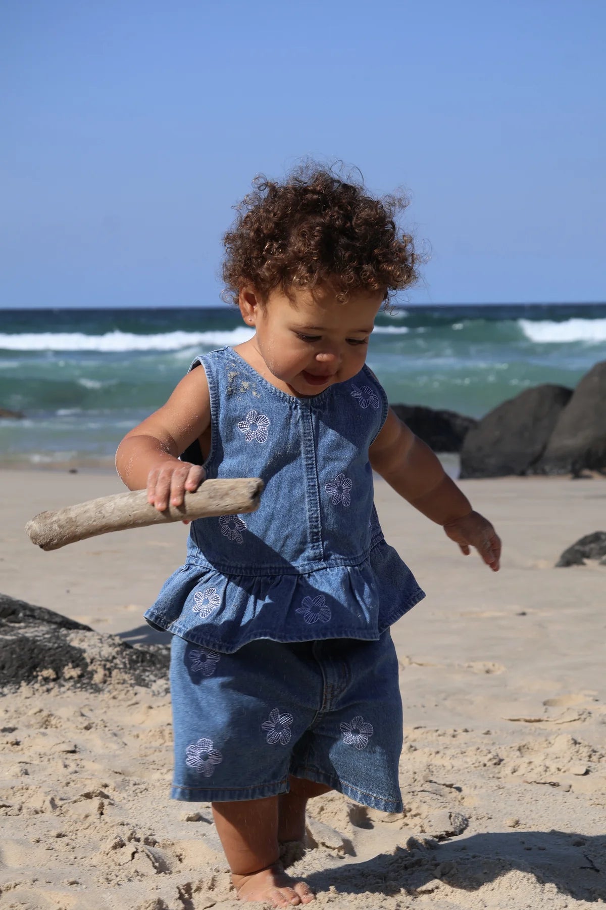 BELLE & SUN Denim Shorts | Flower