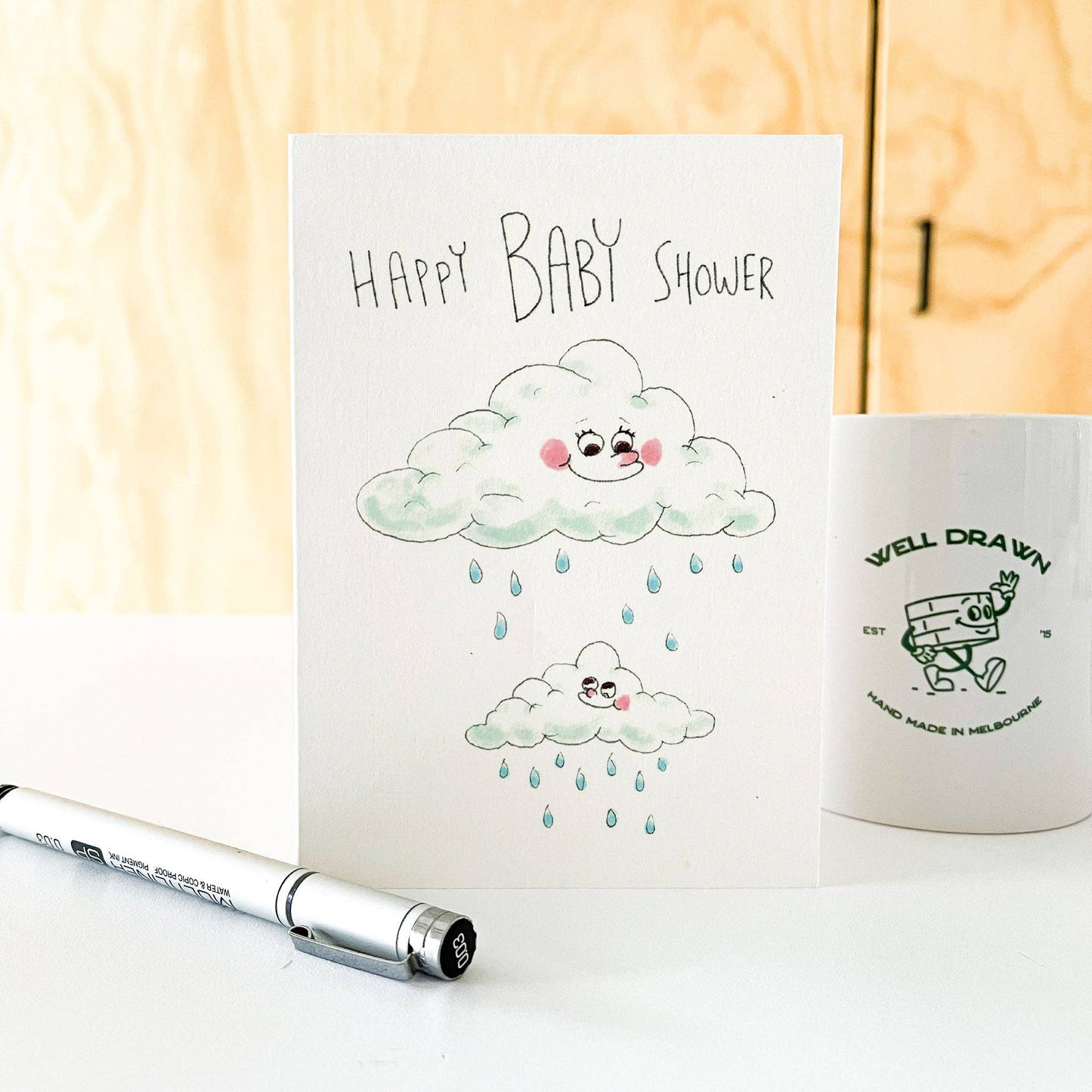 WELL DRAWN Happy Baby Shower