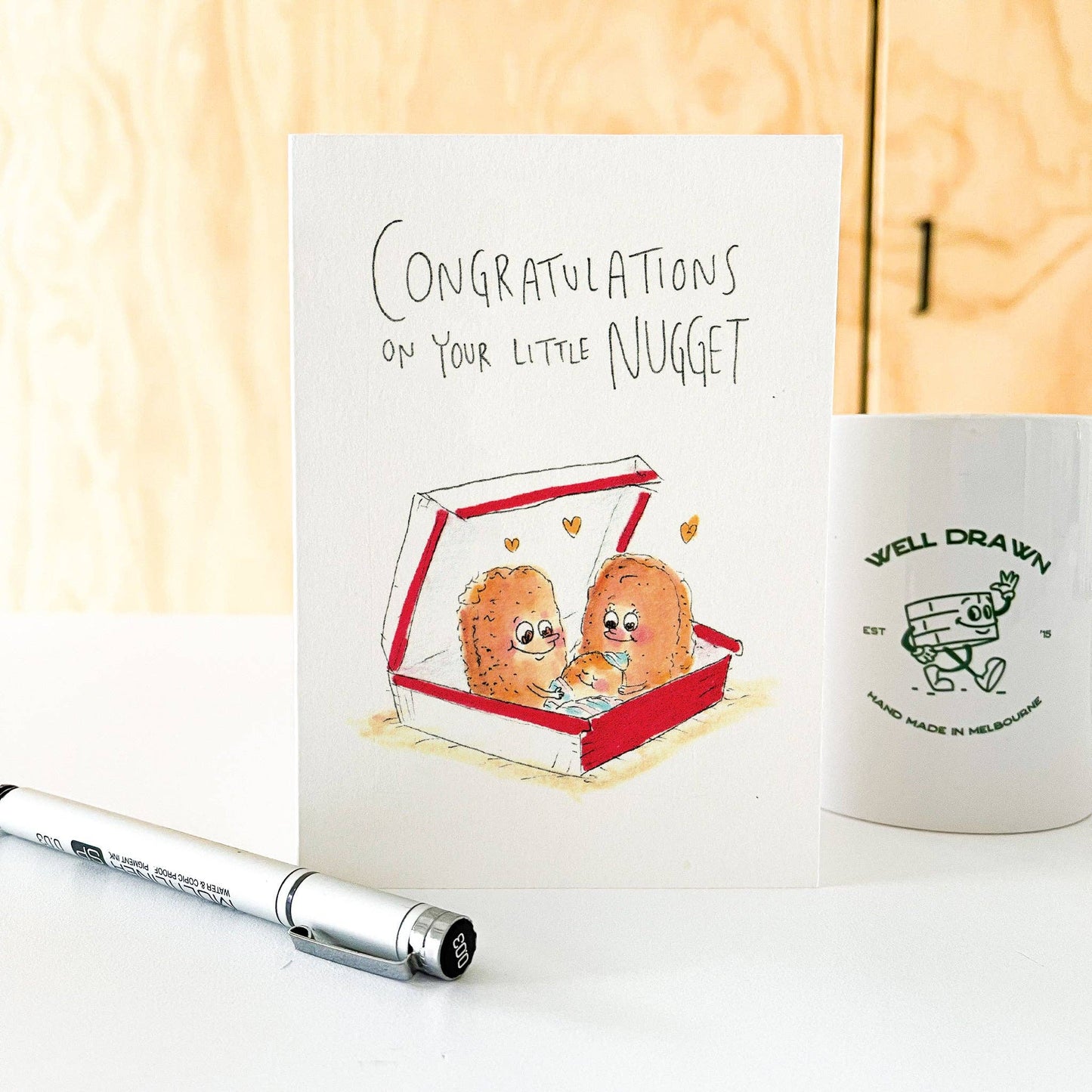 WELL DRAWN Congratulations on Your Little Nugget