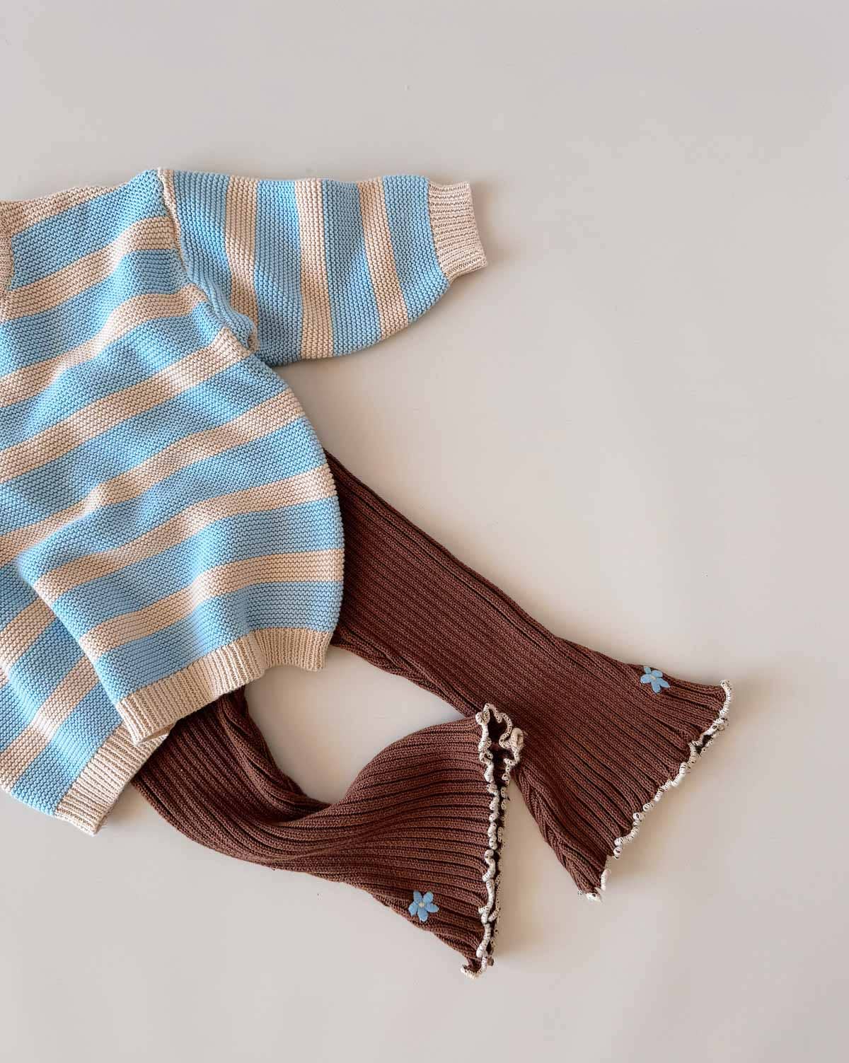 Cotton Knit Bell Pants | Bluebell