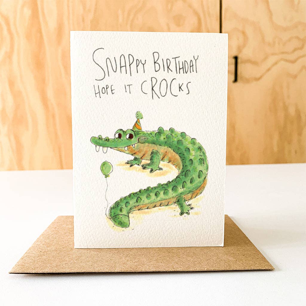 WELL DRAWN Snappy Birthday, Hope it Crocs