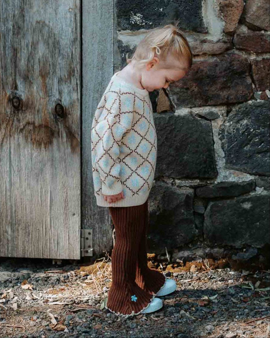 Cotton Knit Bell Pants | Bluebell