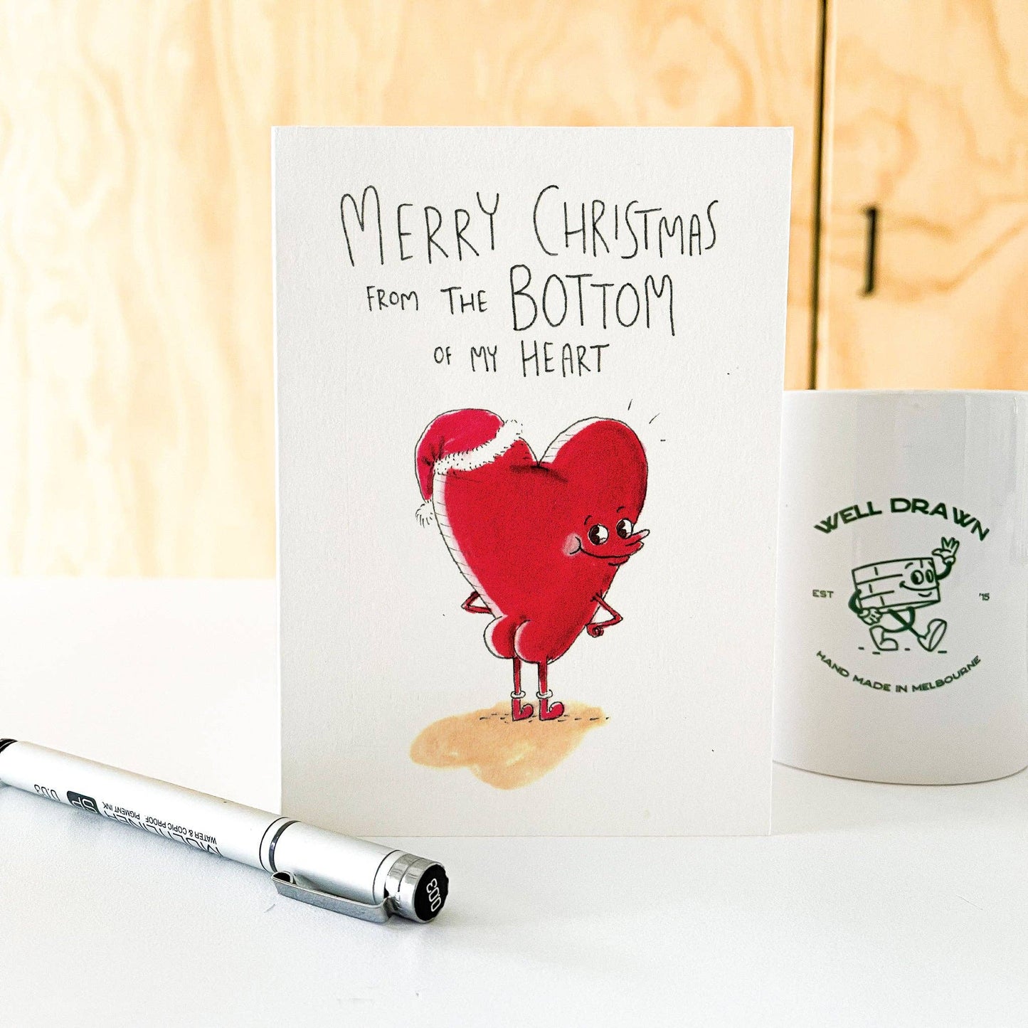 WELL DRAWN Merry Christmas from the Bottom of my Heart