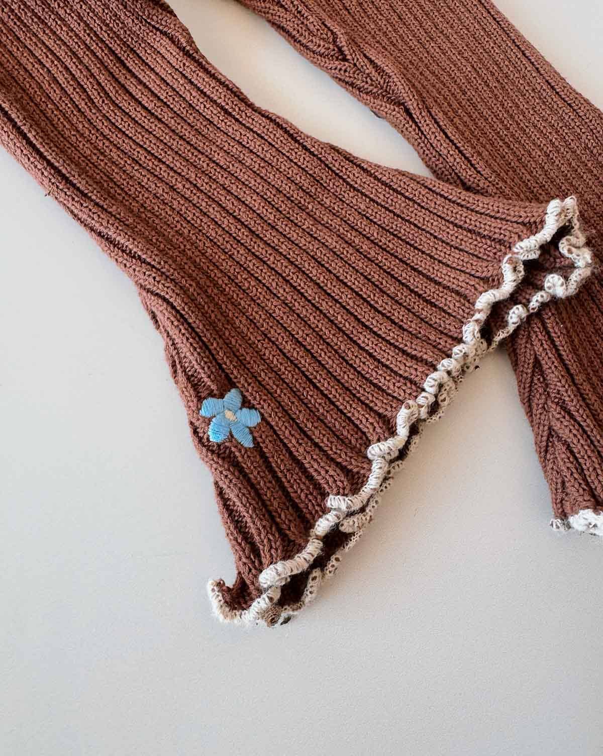 Cotton Knit Bell Pants | Bluebell