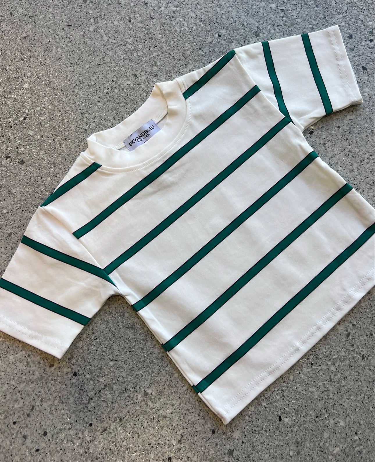 Signature Tee - Green Stripe