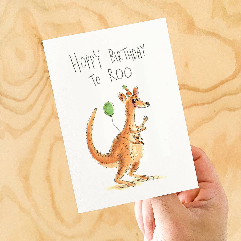 WELL DRAWN Hoppy Birthday To Roo