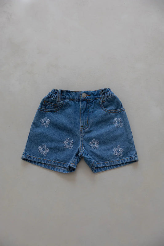 BELLE & SUN Denim Shorts | Flower