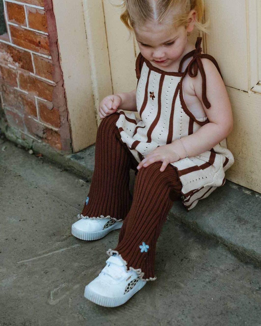 Cotton Knit Bell Pants | Bluebell
