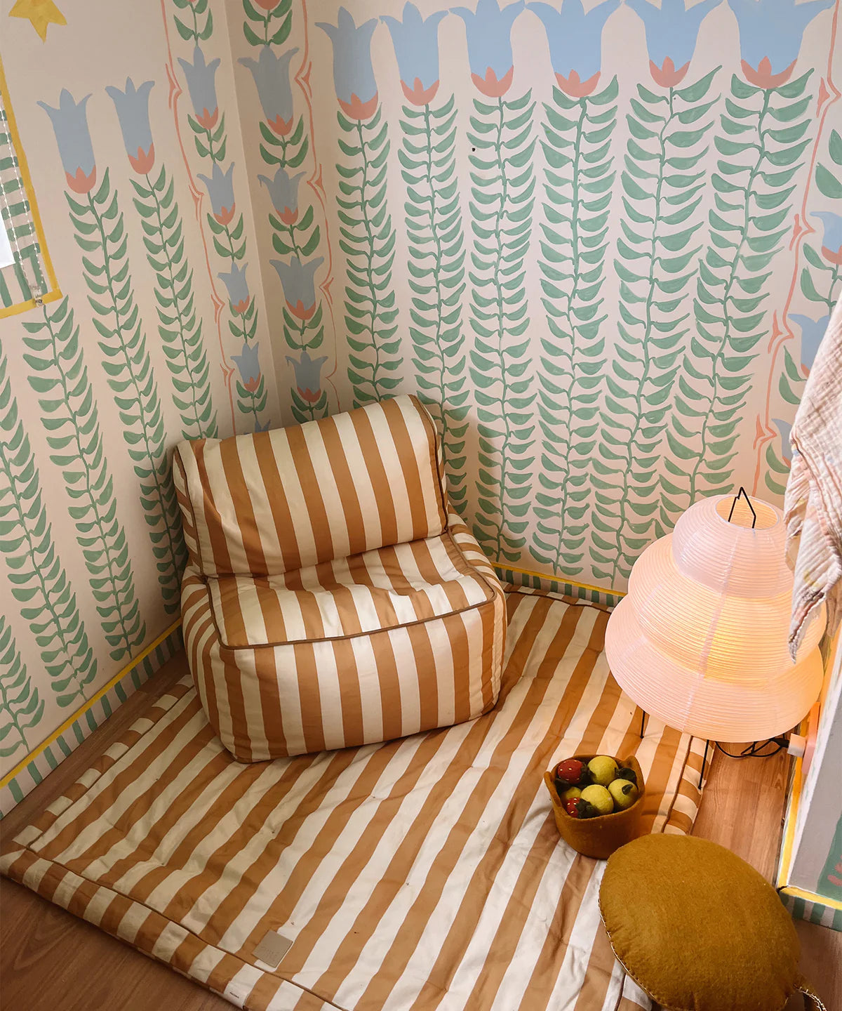 PHILÉ Baby Play Mat | Striped Marigold