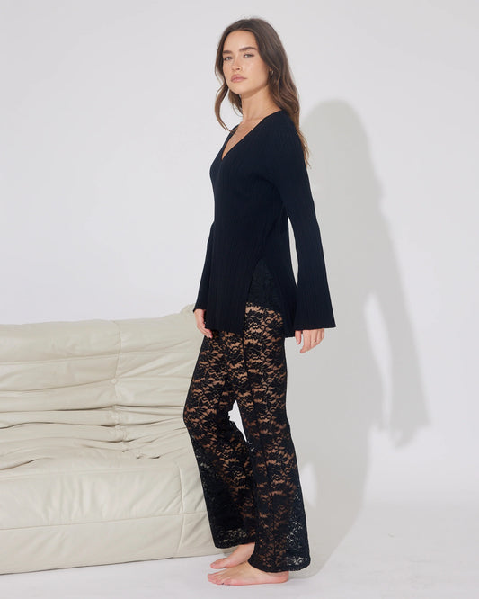 Dolce Lace Pants | Black