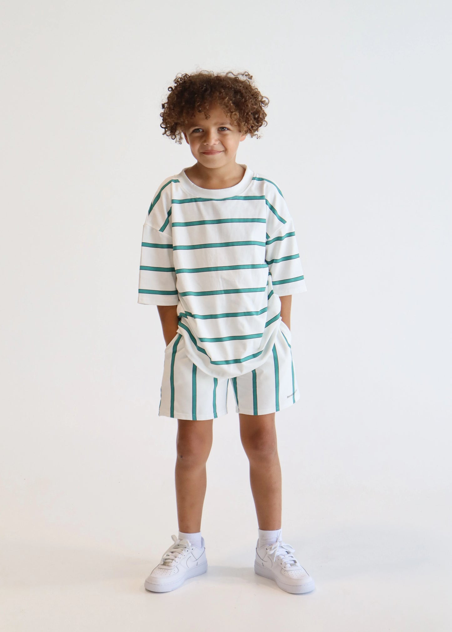 Signature Tee - Green Stripe