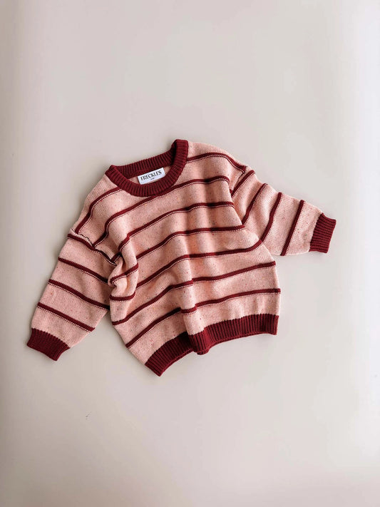 FRECKLES THE LABEL Raised Cotton Knit Jumper | Sherbet Berry