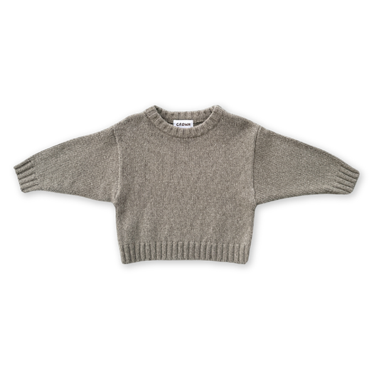 Merino Blend Everyday Pull Over - Grey