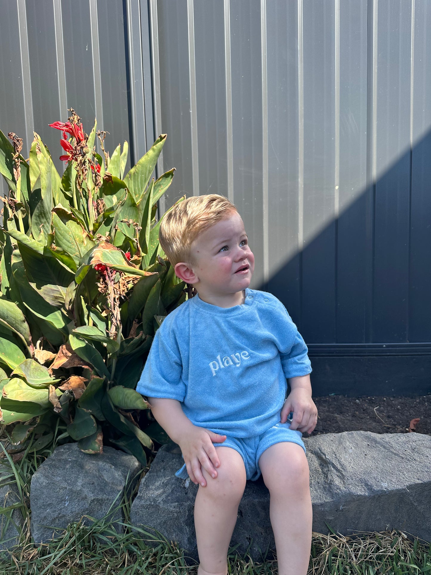 Vacay Terry Tee - Pool Blue