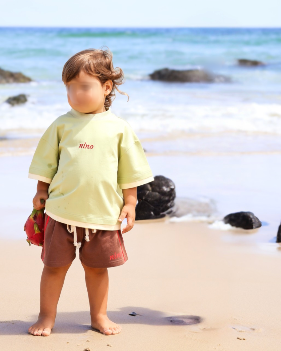 NINO THE LABEL Pistachio Double Layer Tee