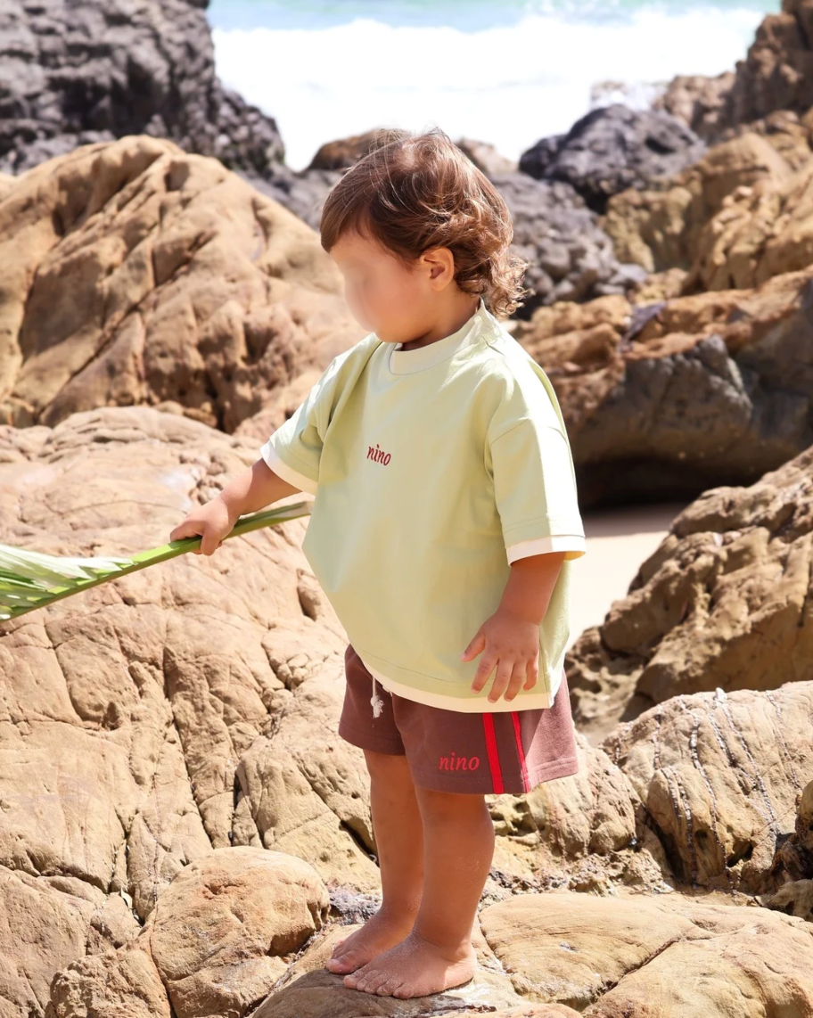 NINO THE LABEL Pistachio Double Layer Tee