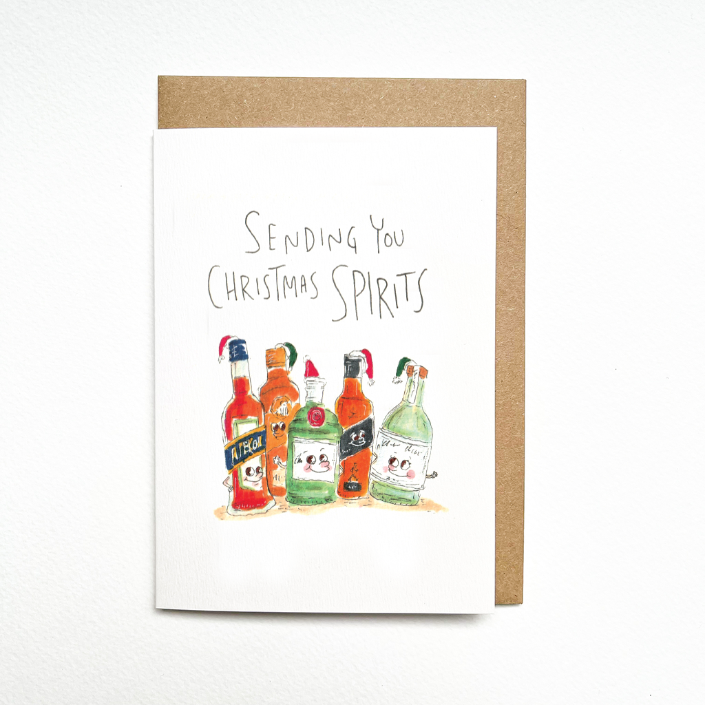 WELL DRAWN Sending you Christmas Spirits