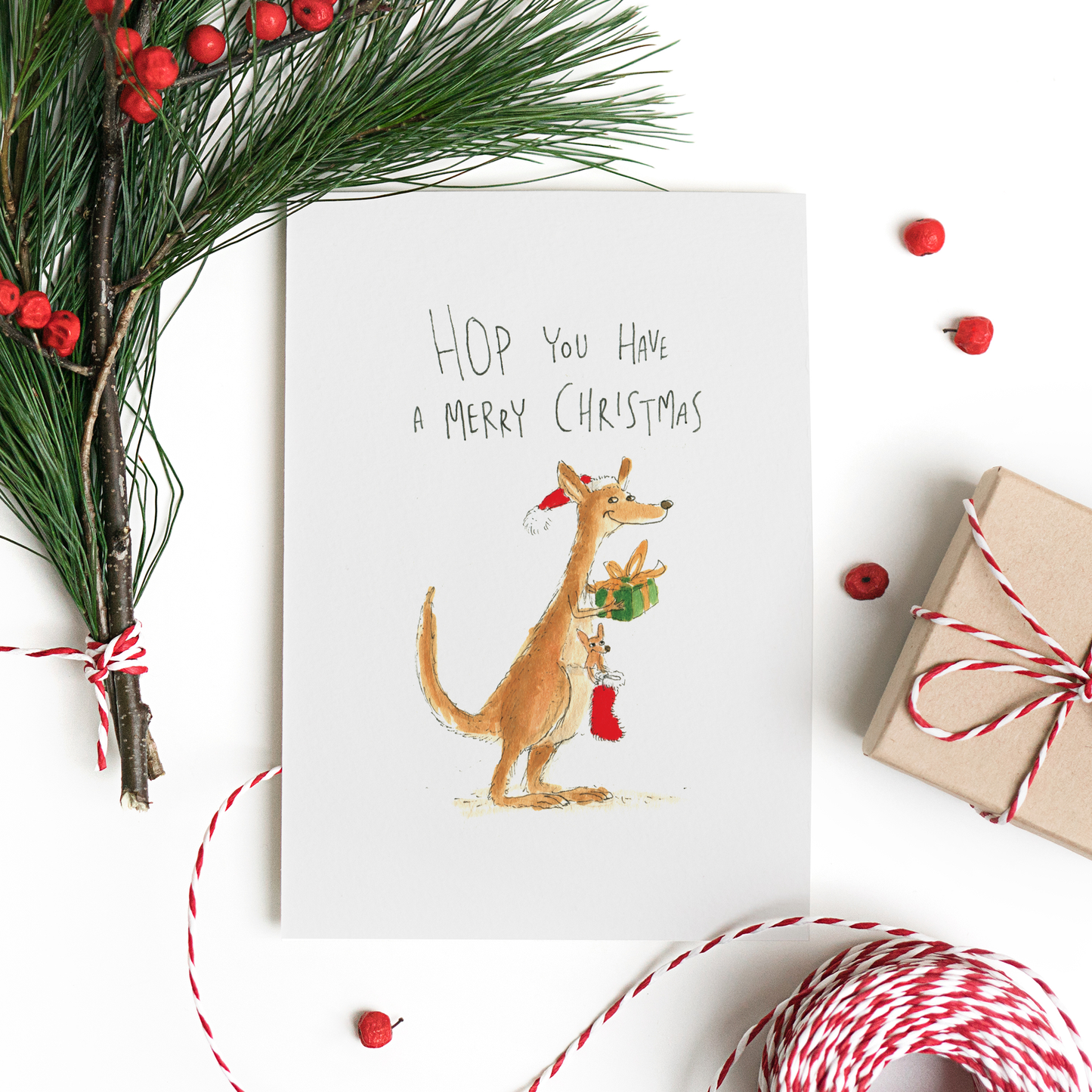 WELL DRAWN Hop You Have a Merry Christmas