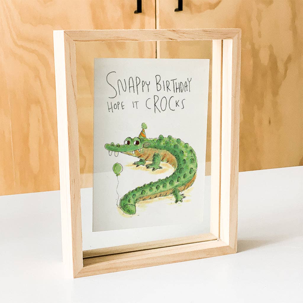 WELL DRAWN Snappy Birthday, Hope it Crocs