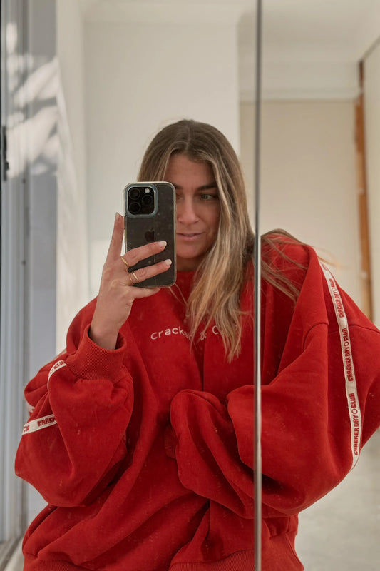 CRACKER DAY Cloud Racer Sweater | Red