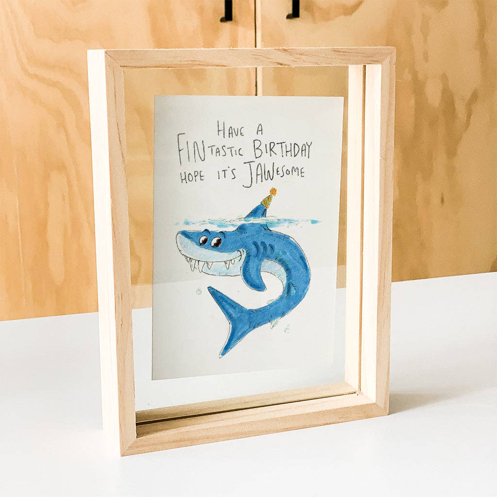 WELL DRAWN Have a Fintastic Birthday, Hope it's Jawesome