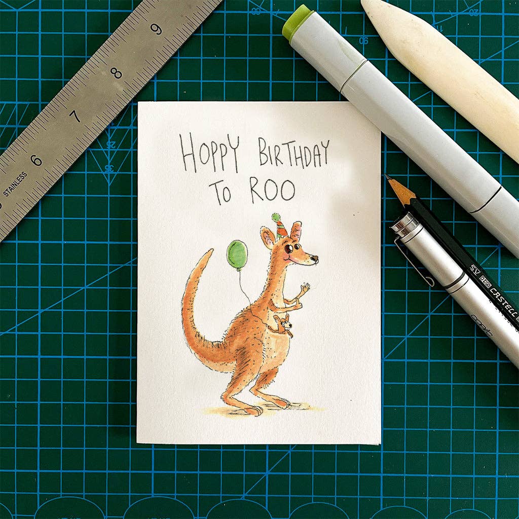 WELL DRAWN Hoppy Birthday To Roo