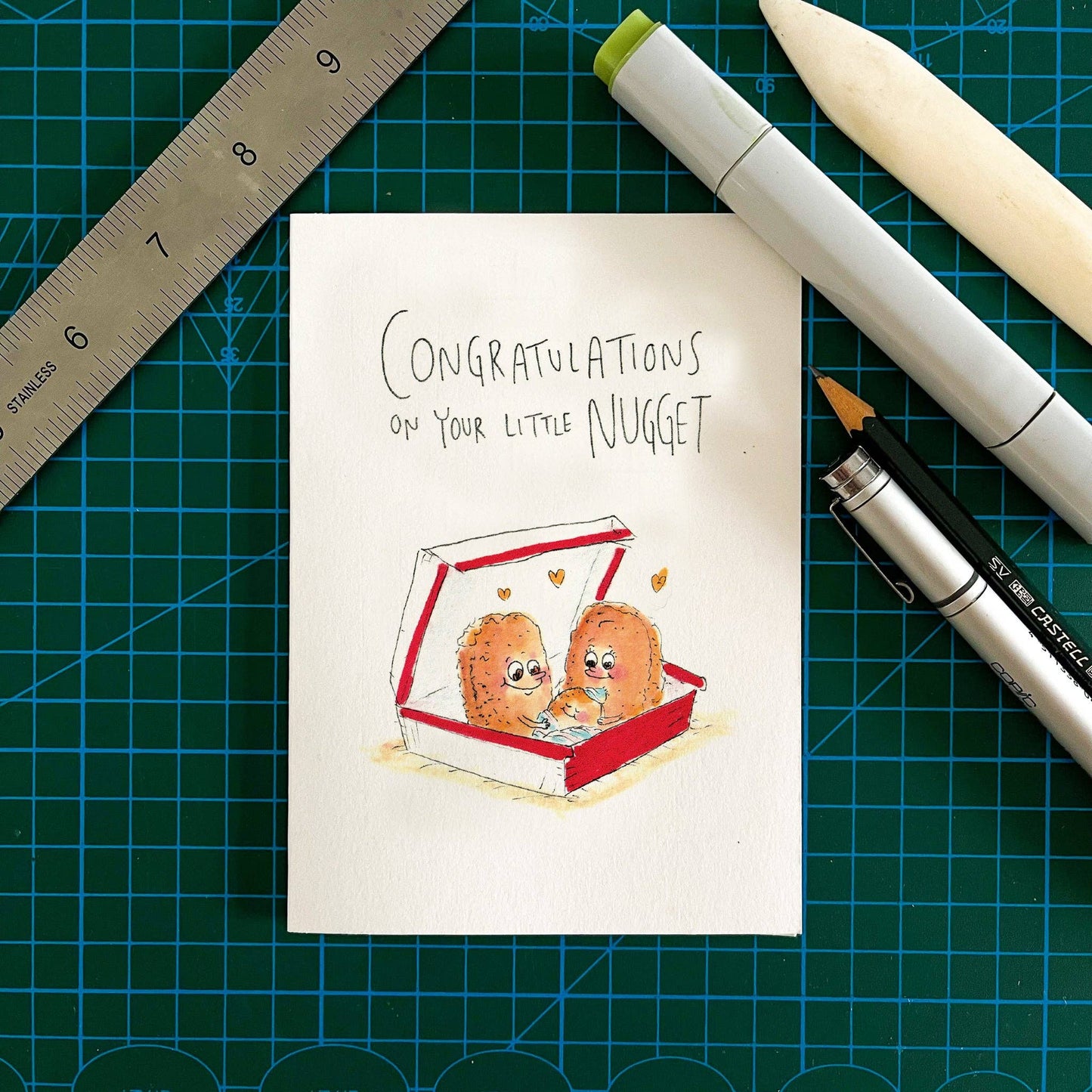 WELL DRAWN Congratulations on Your Little Nugget