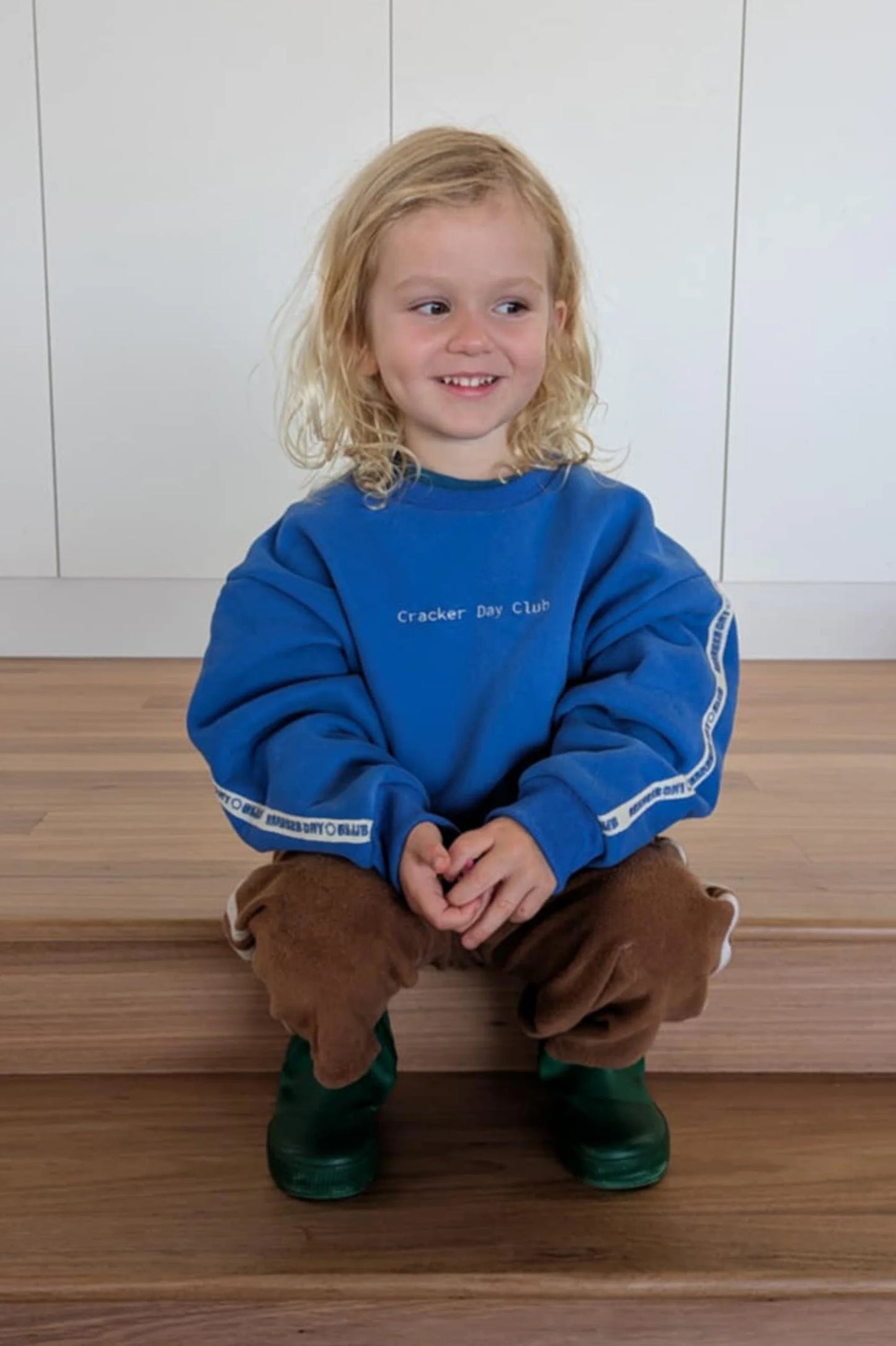 CRACKER DAY CLUB Kids Cloud Racer Sweater | Blue